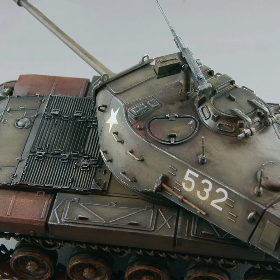 Фото Пластиковая модель игрушечного танка T, американский легкий танк M41, бульдог AMIYA 35055, масштабная модель 1/35, №4