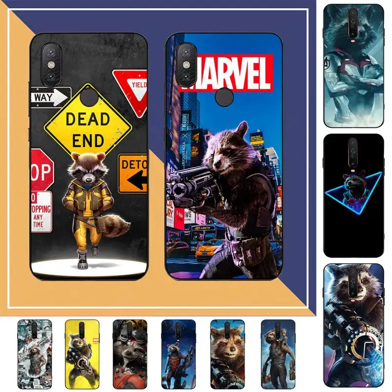 

Marvel Guardians of the Galaxy Rocket Raccoon Phone Case for Redmi Note 8 7 9 4 6 pro max T X 5A 3 10 lite pro