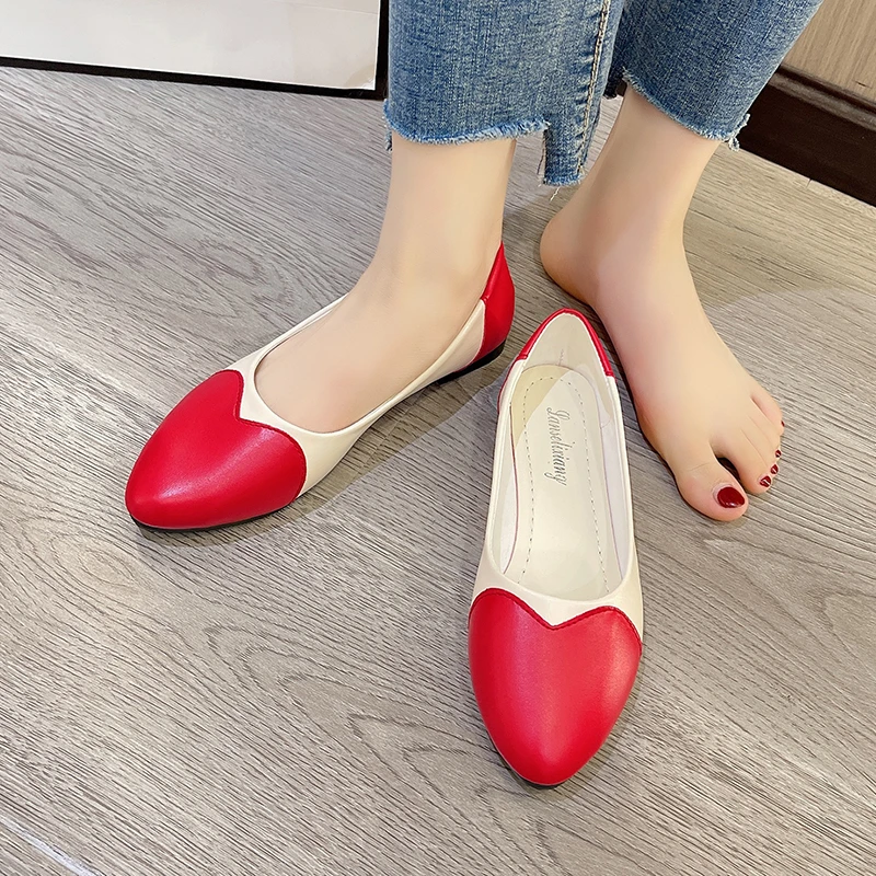 2023 New Fashion Classic Soft Flat Shoes for Women Pointed Toed Shallow Single Shoe Women Mixed Colors Flats Female Zapatos Para