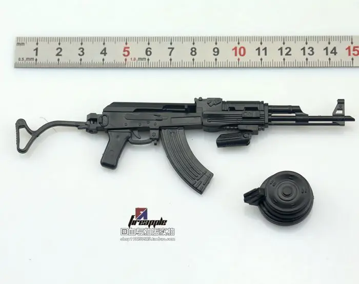 Модель оружия из пластика AK47/AKM масштаба 1:6 для сборки, головоломка из строительных кирпичей, военное оружие для песочницы, игрушка 4D для фигурок действия высотой 30 см.