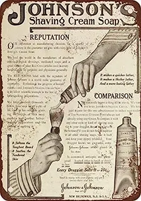 

Shaving cream soap retro appearance reproduction metal tin logo decoration iron painting