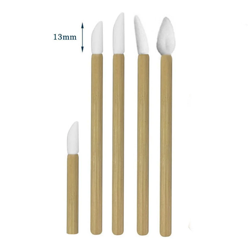 50 шт. бамбуковые кисти для век губ Кисть макияжа лица набор аппликаторов подводки