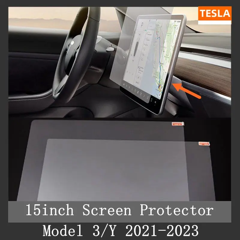 

Матовый сенсорный экран для приборной панели, высокая четкость, для Tesla Model 3/Y 2023, 15 дюймов, защита экрана из закаленного стекла, защита от отпечатков пальцев