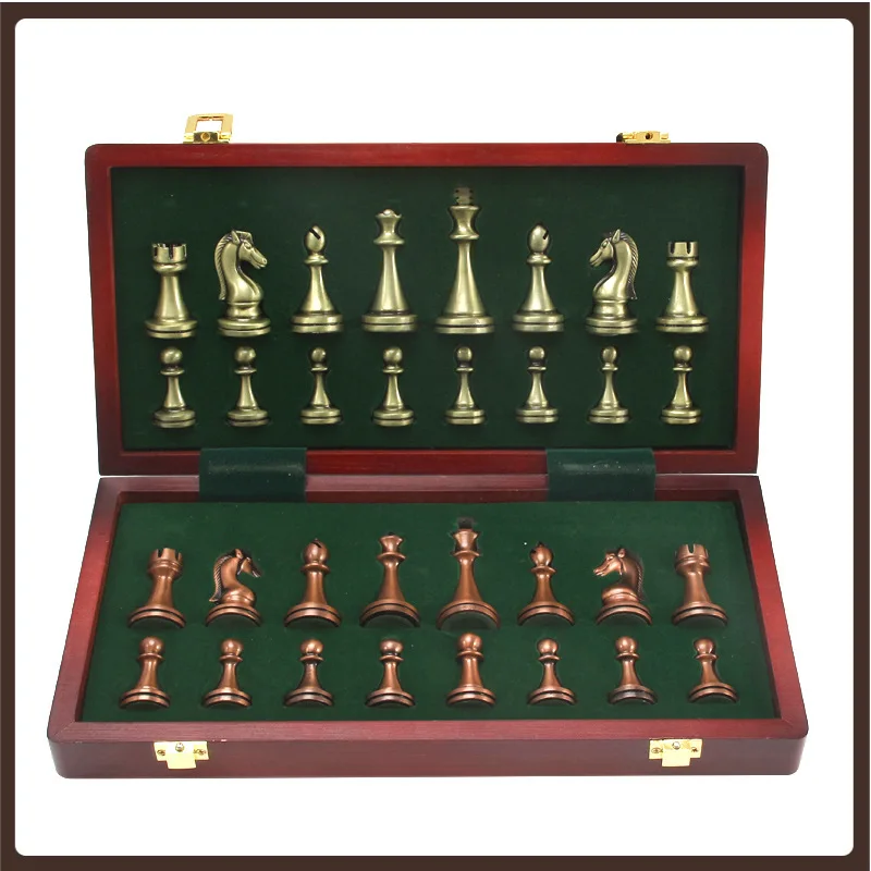Large Board Chess Professional Educational Child Game Set Metal Chess Set Luxury Board Games for Adults Brettspiel Entertainment