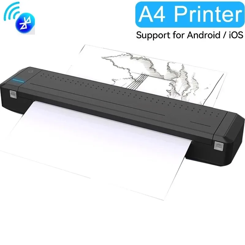 

For HPRT MT800 Mobile A4 Printer Portable printer Ribbon Mini Bluetooth black USB Support PDF Documents Photos For Xiaomi phone