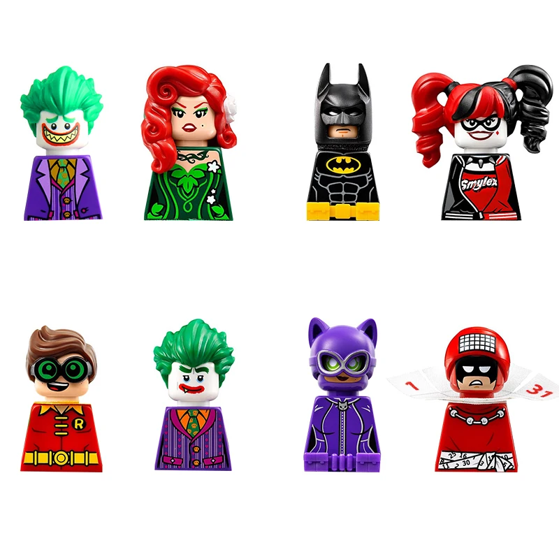 

DC Building Blocks Batman Joker Robin Poison Ivy Catwoman Calendar Man Bricks Mini Cartoon Dolls Assemble Toys Kids Gifts