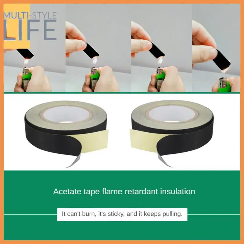 

Sealers Insulation Flame Retardant Insulation Not Easy To Break Acetic Acid Cloth Acrylic High Temperature Resistance Tape Black