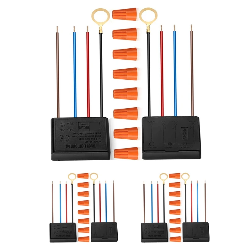 

Touch Lamp Switch 6 Pack,Touch Lamp Control Module For Dimmable LED,Bulbs,Lamp Switch Replacement Kit With Wiring Caps