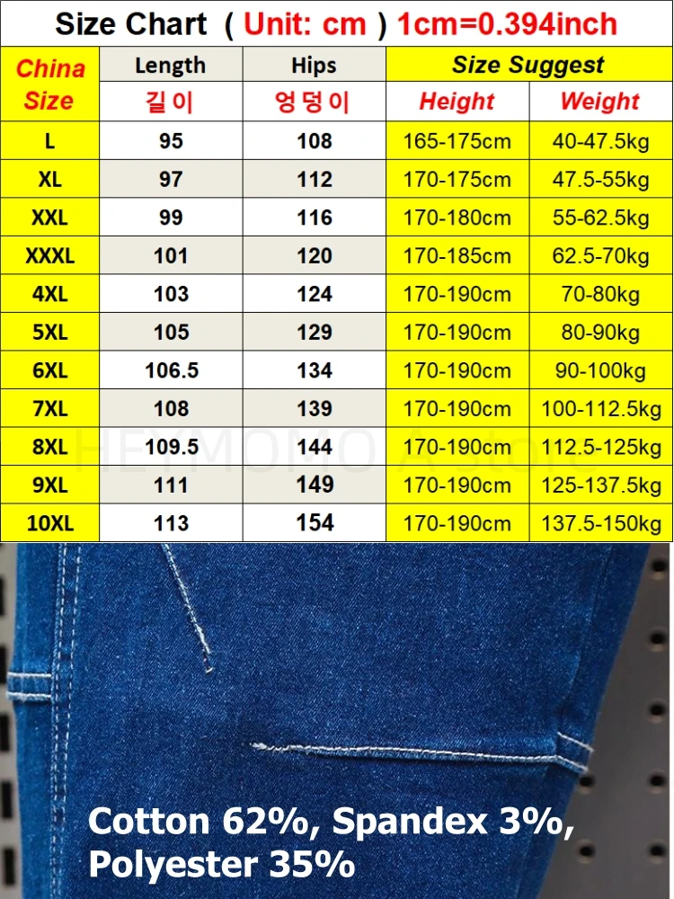 Джинсы размера плюс 10xl 9xl, мужские свободные джоггеры, уличная одежда, джинсы-шаровары, брюки-карго длиной до щиколотки 8xl 7xl 6xl, большие джинсовые брюки (art.: 3920cd5324085) - 3920cd5324085