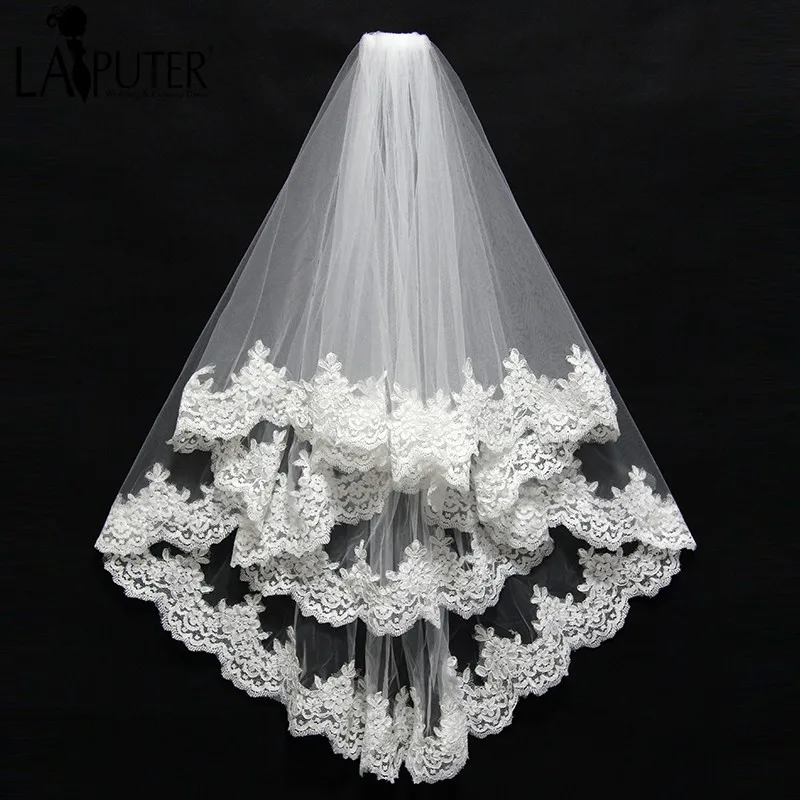 

Elegant Bridal Wedding Veil with Comb Two Layers Women Soft Face Veil for Girls Wedding Hair Accessories