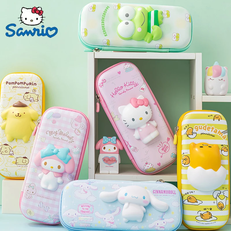 

Sanrio Kuromi Melody Decompression Stationery Box Multifunctional Student Supplies Cute Cartoon Children Pencil Case Girls Gift