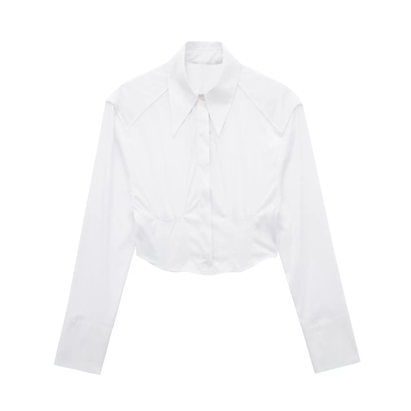 

Women 2023 New Sweet Fashion Poplin underwear style Blouses Vintage Long Sleeve Button-up Female Shirts Chic Tops