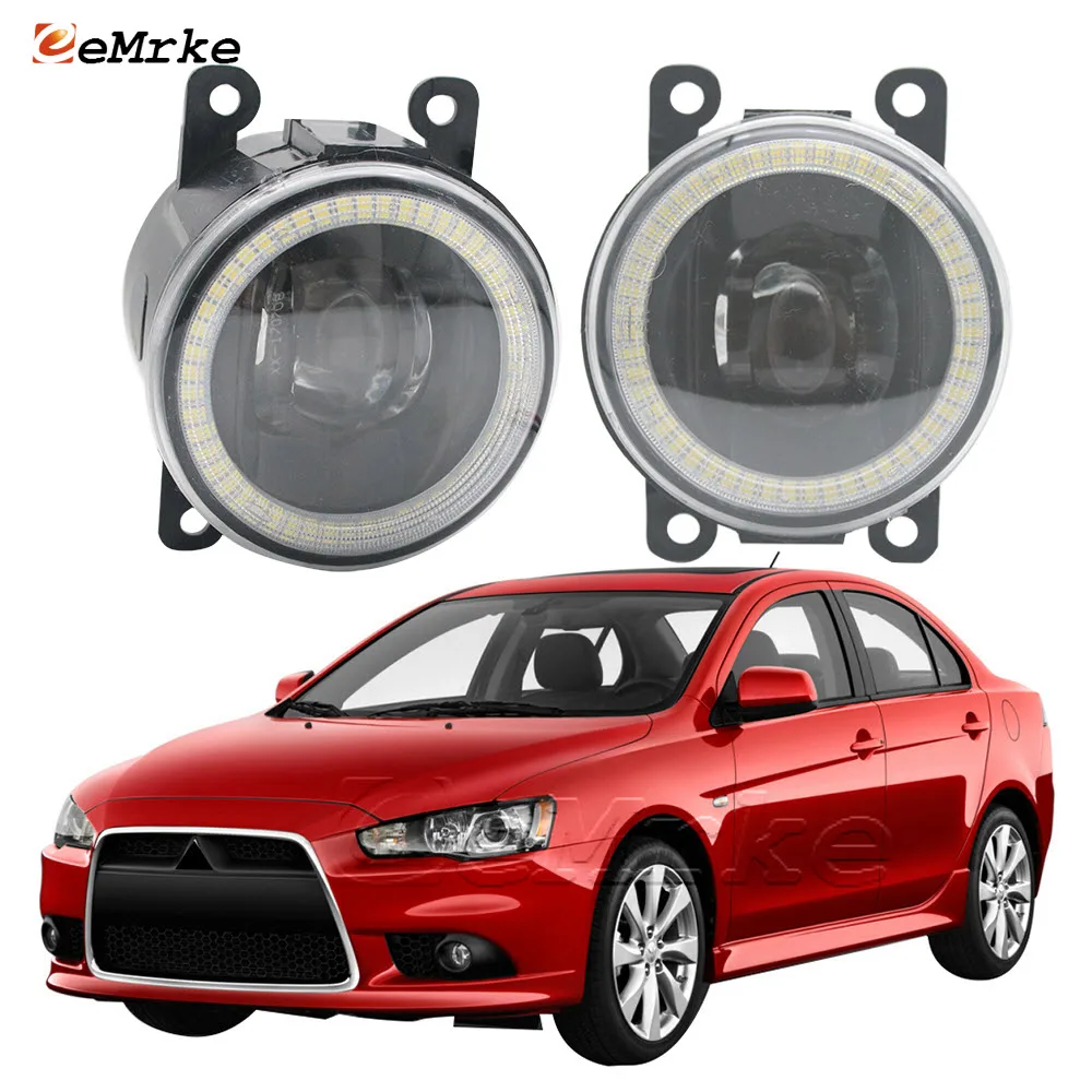 

Led Fog Lights Lens for Mitsubishi Lancer Sportback Ralliart 2009-2018 Lancer X Angel Eye DRL Devil Eyes Daytime Running Light