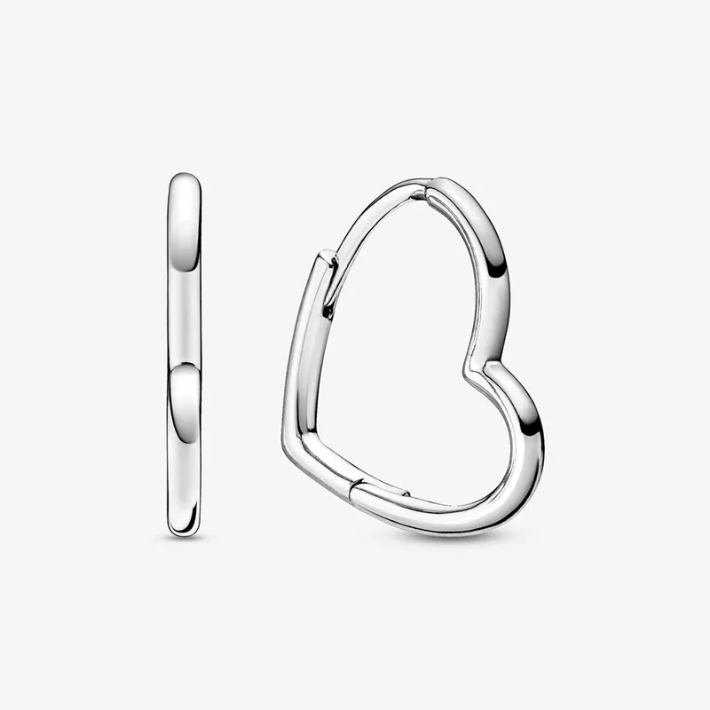 

Серьги женские Асимметричные из серебра 925 пробы с сердечками