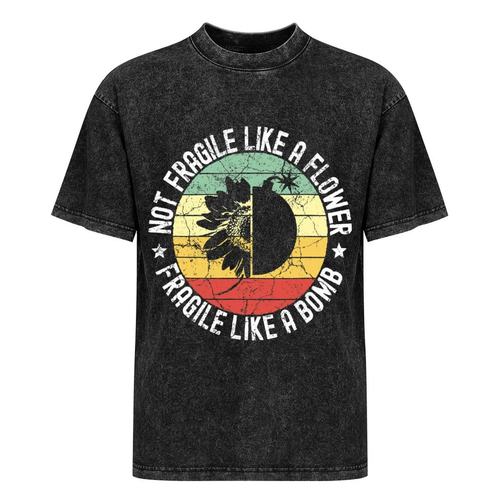Не хрупкий как цветок но бомба Рот Бейдер RBG Феминистская футболка тяжелая
