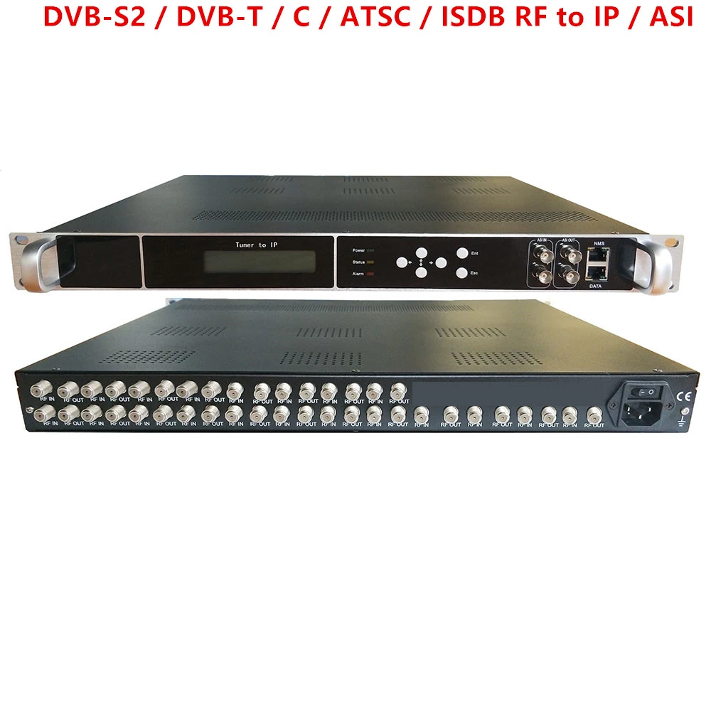 Фото 20-канальный спутниковый тюнер DVB-S2 DVB-C DVB-T ISDBT для IP-шлюза, незаменимый для систем радиовещания и телевещания №3