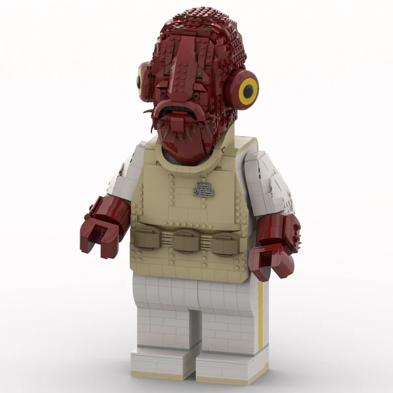 2515 шт. MOC Адмирал Акбар Мега-фигурка подходит для моей модели, строительные блоки, сборка, креативное образование, рождественские подарки, кирпичная игрушка для детей (art.: 3920d33628c4e) - 3920d33628c4e