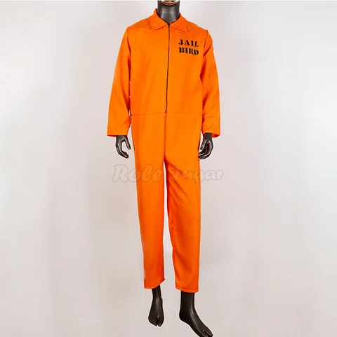 Комбинезон заключенного для мужчин и женщин; Карнавальные костюмы на Хэллоуин; Вечерние костюмы для заключенного в темное время суток; Оранжевый костюм унисекс для ролевых игр