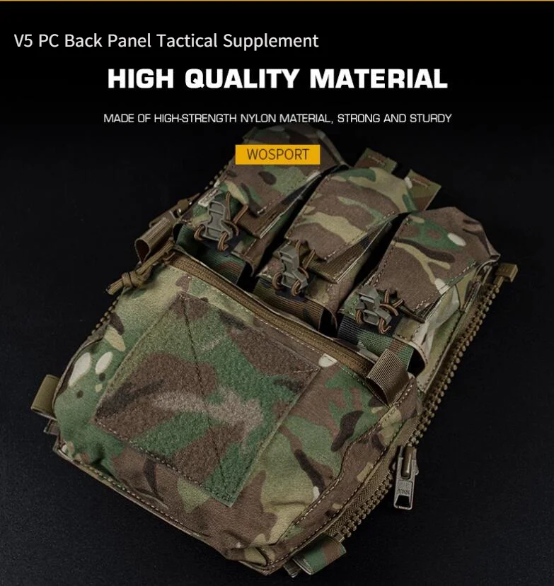 WoSporT V5 шт. тактическая Дополнительная задняя панель камуфляжная Боевая