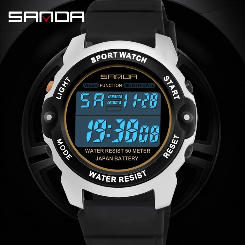 

SANDA 6003 Sport Ladies Watches Fashion Casual Waterproof LED Digital Watch Female Wristwatches For Women Clock Relogio Feminino