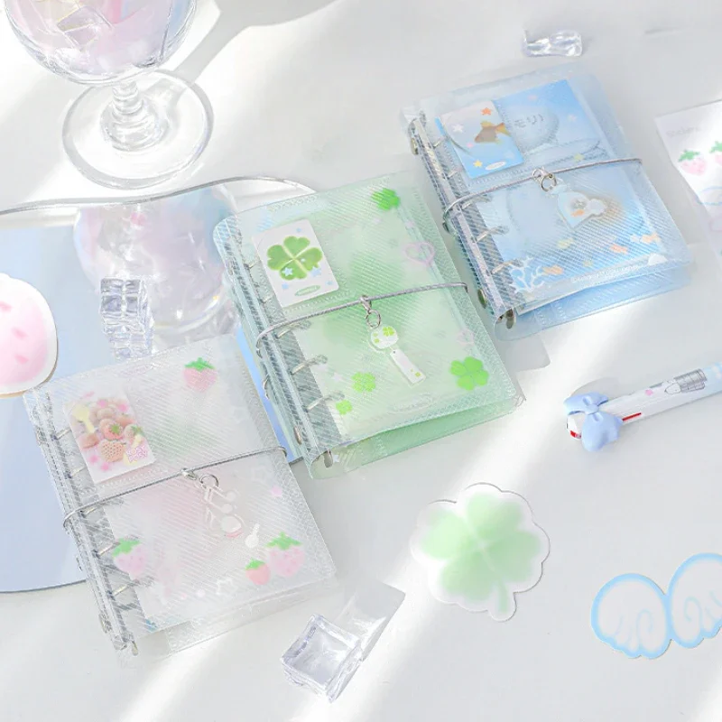 Симпатичный альбом для фотокарт Strawberry M5 книга с коллекцией Lucky Clover Kpop Idol рукавами