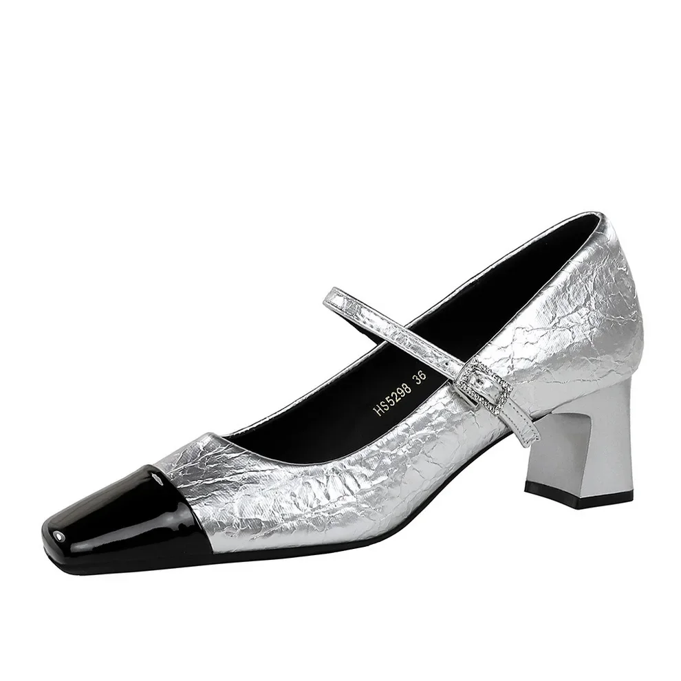 BIGTREE женская обувь весенние женские туфли-лодочки с квадратной головкой модная