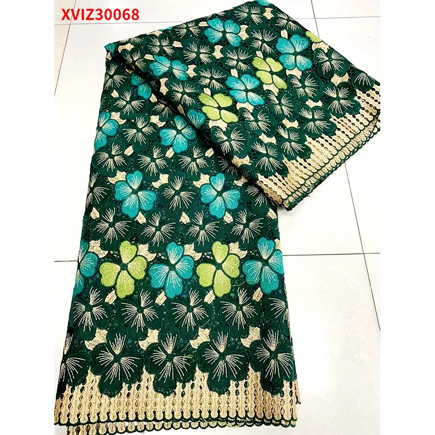 

African Beaded Lace Ankara Tulle Mesh Fabric For Party Dress XVIZ30068