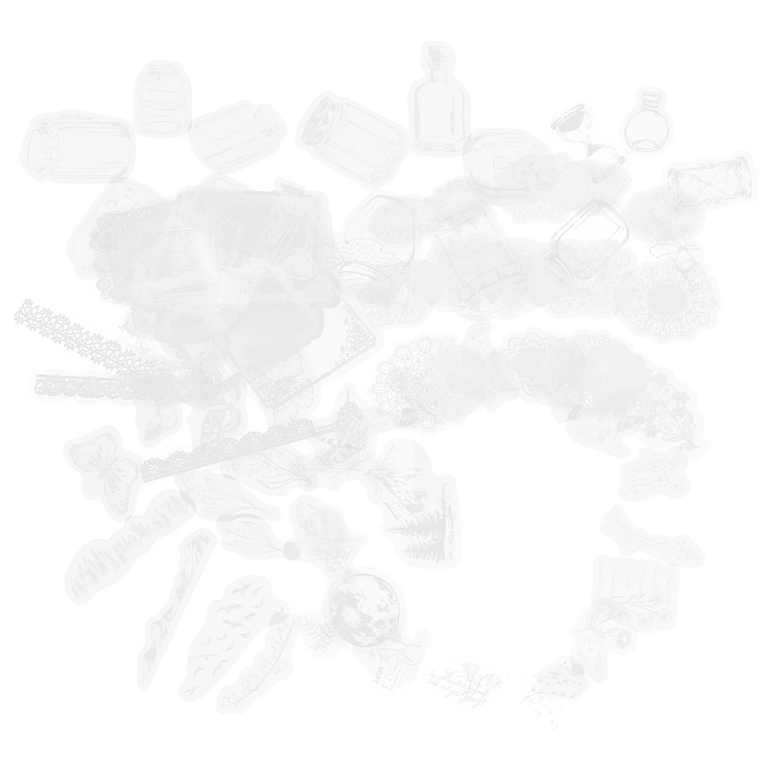 

Journal Decal Journaling Sticker Lace Stickers Window Diary DIY Craft Scrapbook