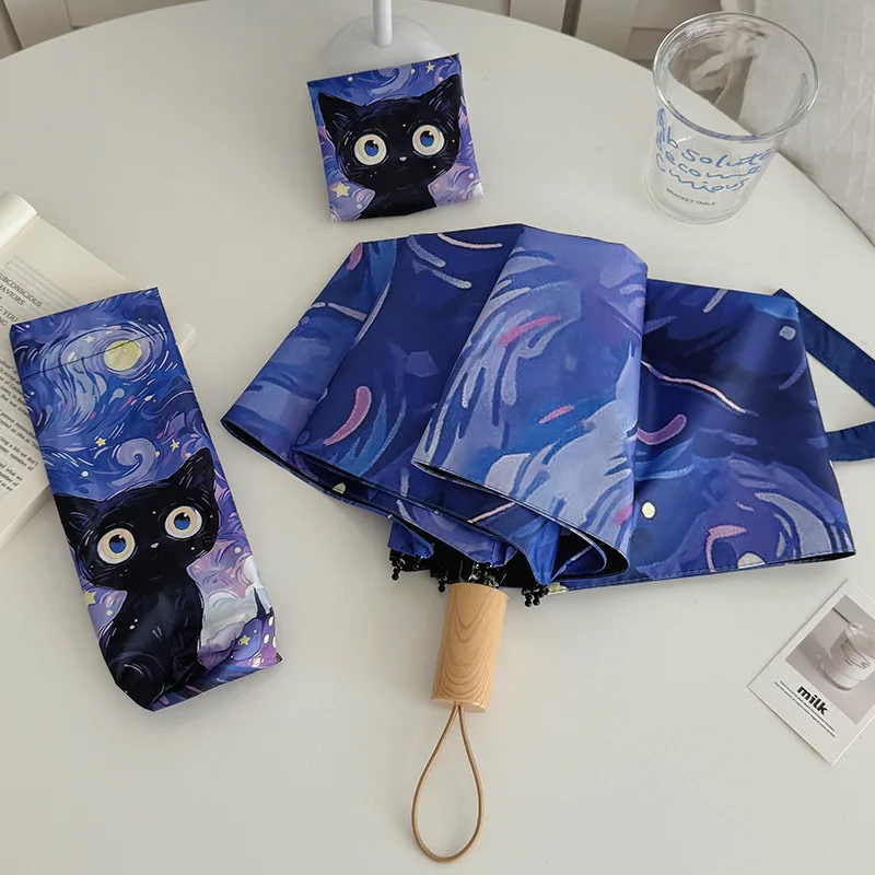 

Складной зонт HDIRXG Черный кот