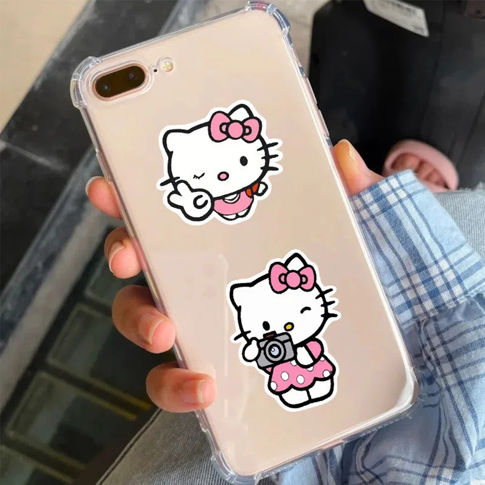 10/30/50pcs Cartoon Hello Kitty Stickers Kawaii Girl Aesthetic Decals Decorative Stationery Diary Laptop Cute Sanrio Sticker Toy images - 6