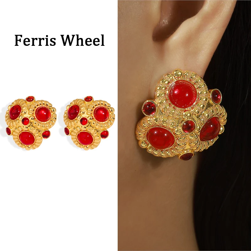 Винтажные Женские Серьги-гвоздики Элегантные Модные 2024 Качественные Ювелирные