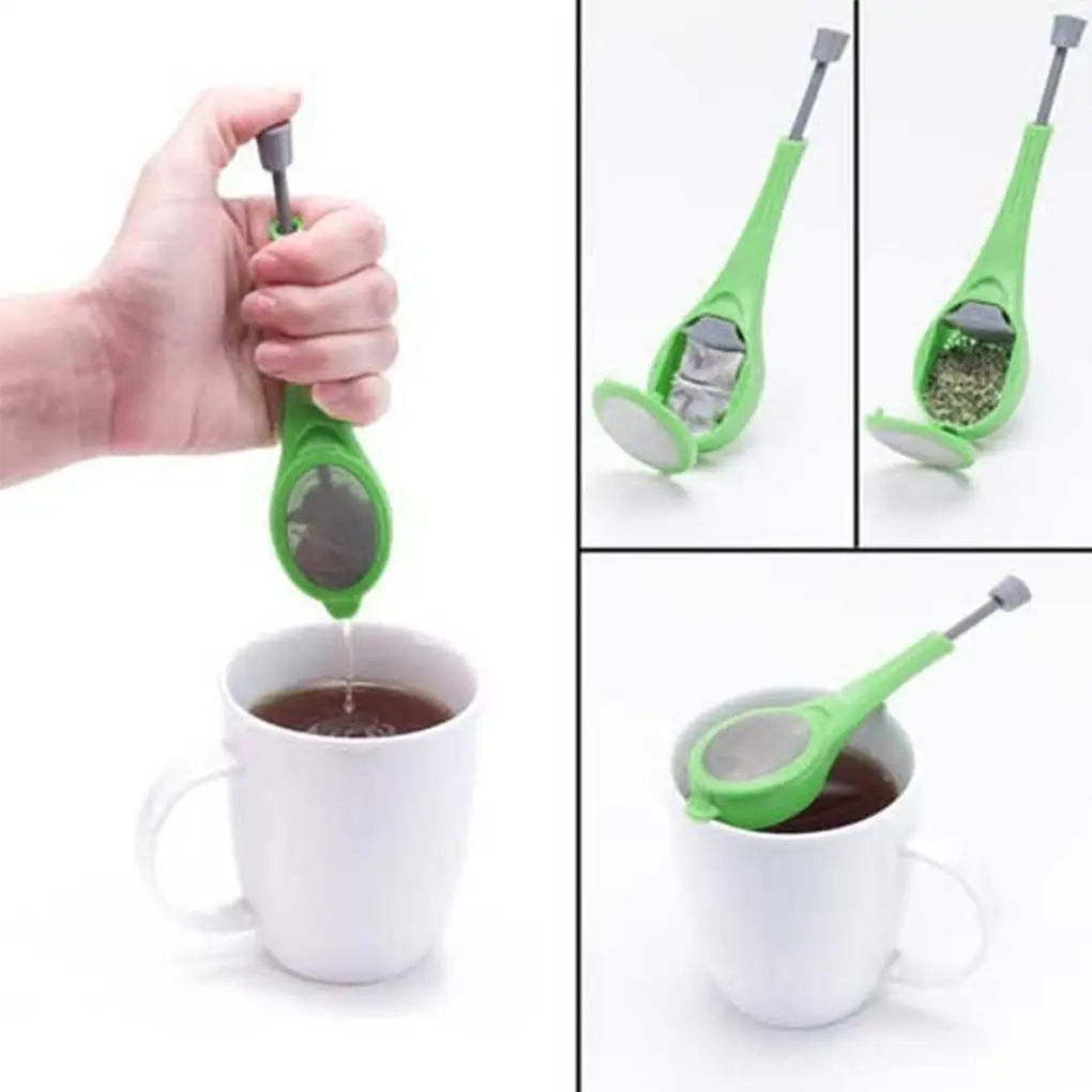 

Tea Infuser Strainer Gadgets Plastic Built-in Plunger Intense Flavor Tea Bags Measure Swirl Steep