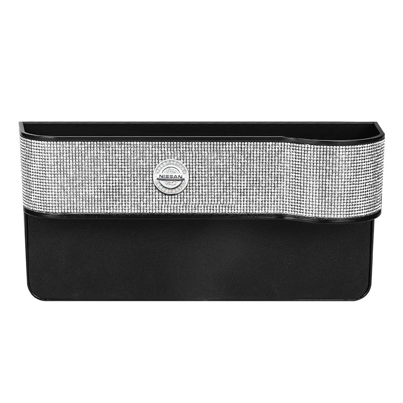 

Crystal Car Seat Crevice Storage Box Organizer Diamond Accessories For Nissan Nismo X-trail Almera Qashqai Tiida Teana