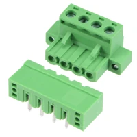 uxcell pcb mount screw terminal block 5 08mm pitch 4 pin 10a plug in for electrical instruments 5 set