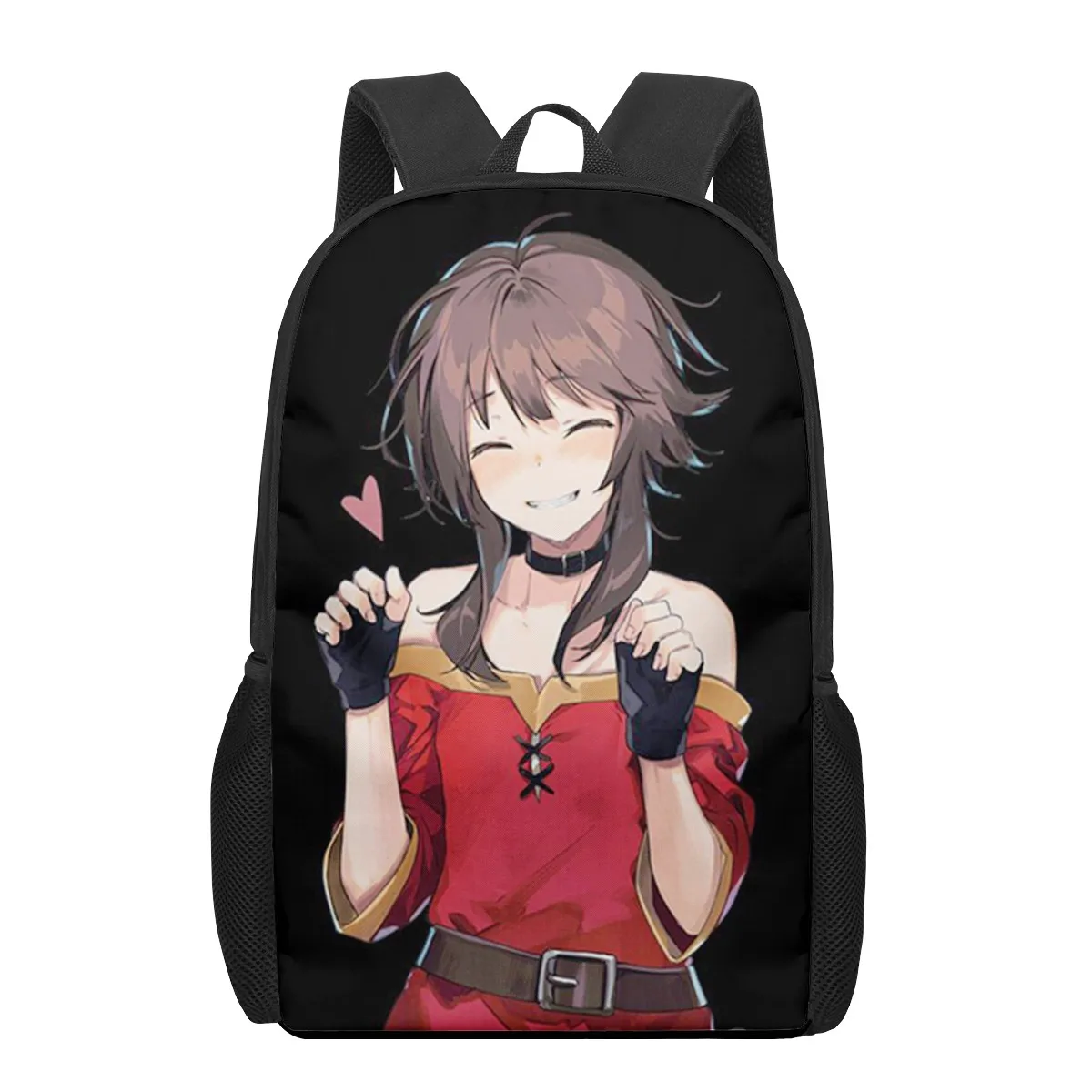 Konosuba Megumin cute Anime 3D Pattern School Bag for Children Girls Boys Casual Book Bags Kids Backpack Boys Girls Schoolbags