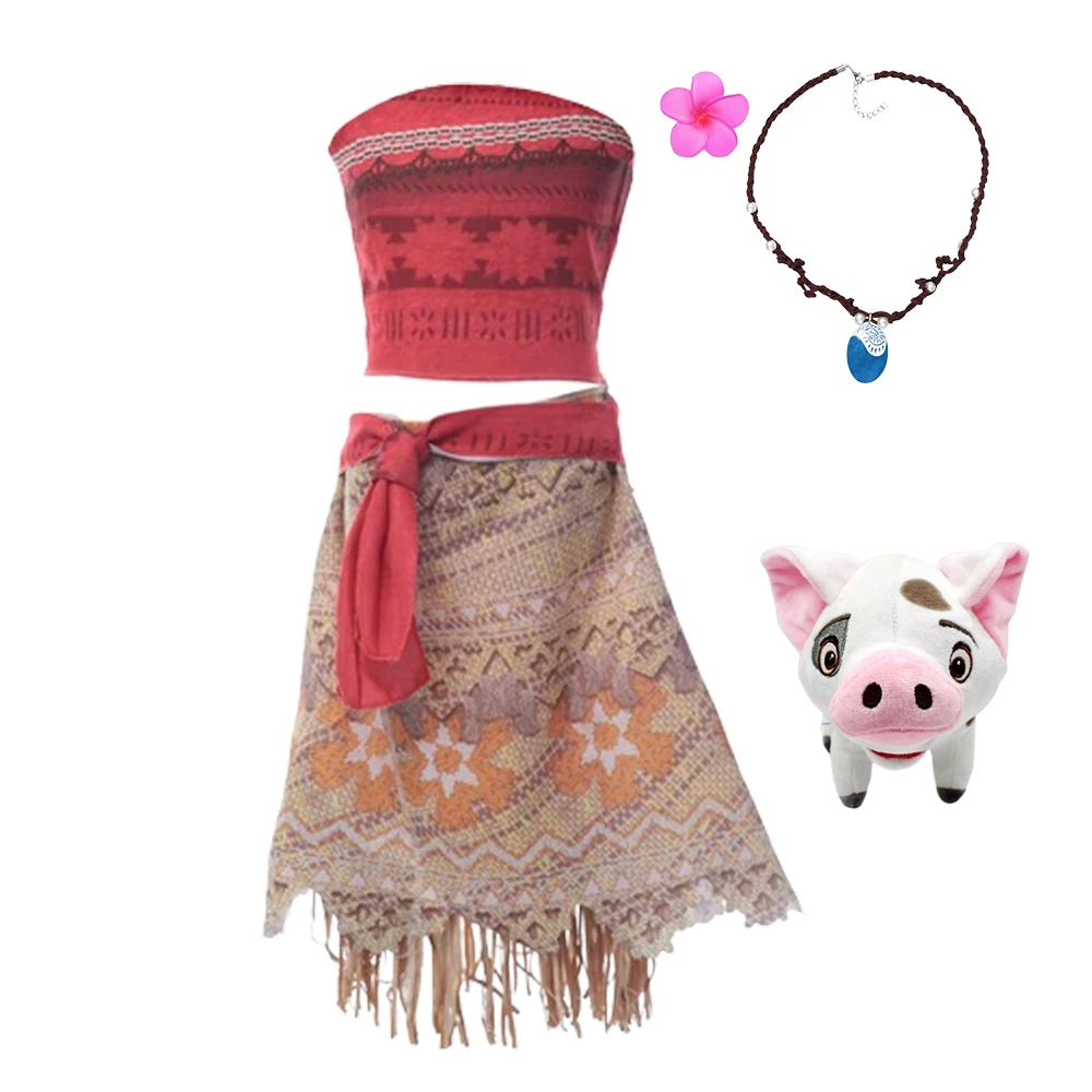 Костюм Моаны для девочек детская одежда принцессы платья с открытой спиной детей