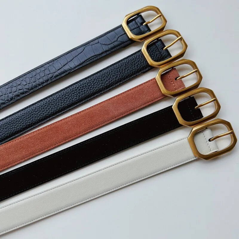 Cowhide needle type 3.0 pants belt versatile casual women's belt summer waist is leather belt accessories short pants belt