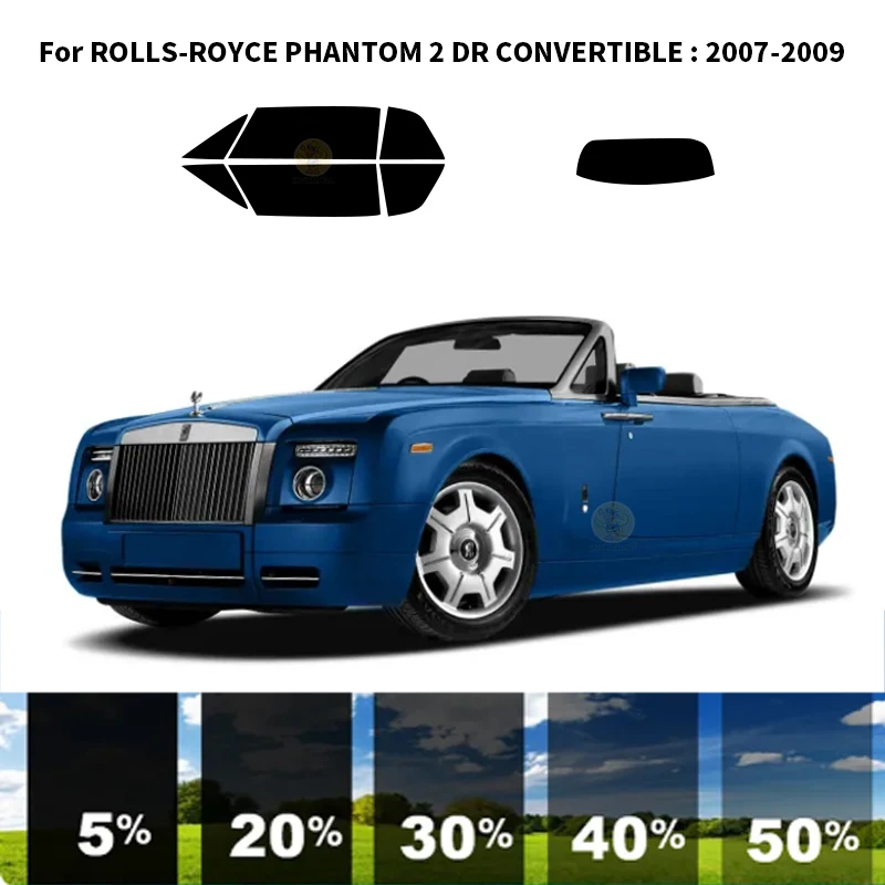 

Precut nanoceramics car UV Window Tint Kit Automotive Window Film For ROLLS-ROYCE PHANTOM 2 DR CONVERTIBLE 2007-2009