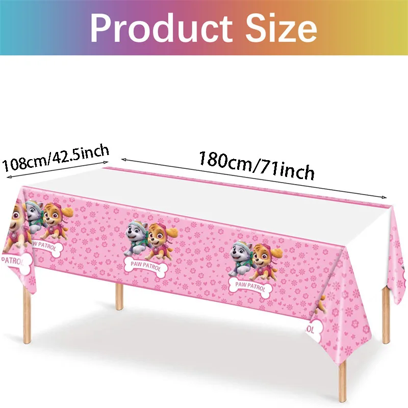 

Dog Disposable Table Cloth Dog Birthday Table Tablecloth Gender Reveal Wedding Bachelor Party Rectangular Plastic Table Cover