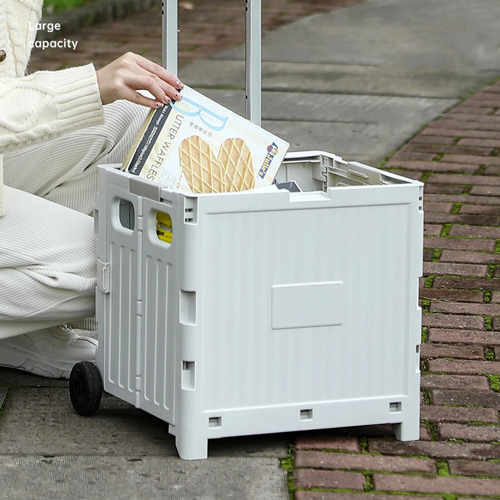 Уличная Складная портативная тележка для покупок ручной толчок пикника кемпинга