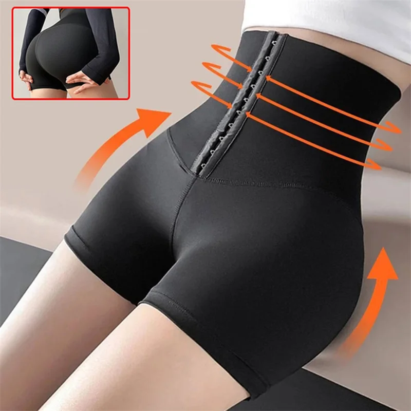 

New Women Firm Tummy Control With Hook Butt Lifter Shapewear Panties High Waist Trainer Body Shaper Shorts Female Slimming fajas