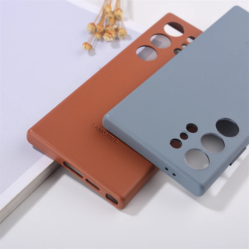 Оригинальный чехол для Samsung Galaxy S24 Ultra S24U 5G Magsafe S24Ultra роскошный кожаный с полной