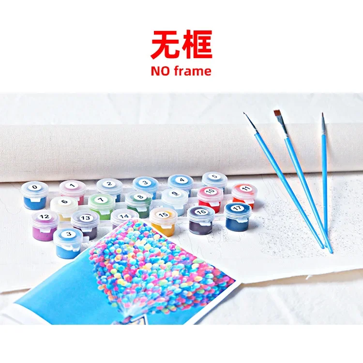 Картина по номерам сделай сам красочные кошки милые котята животные цифровая