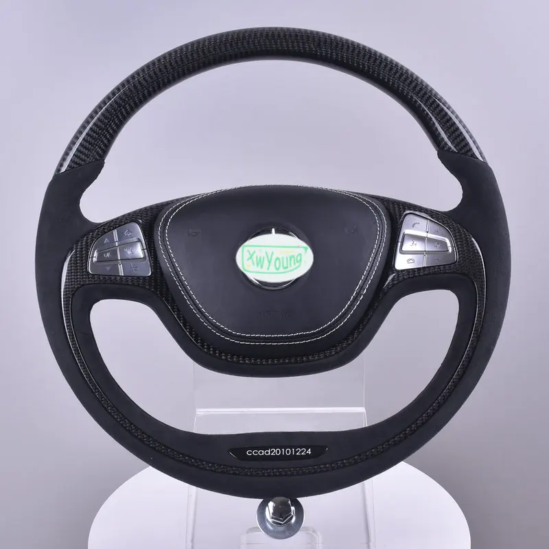 

100% Real Carbon Fiber+ Leather Steering Wheel For Mercedes Benz S-class