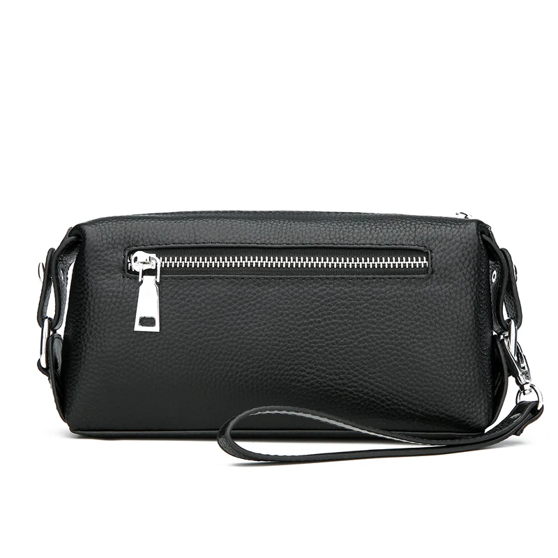 Верхний слой воловьей кожи Кожаная деловая сумка-клатч для мужчин Вертикальная