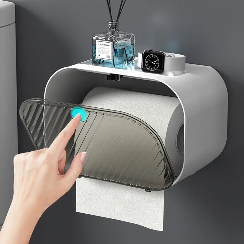 

Paper Towel Dispenser Toilet Paper Holder Wall-mounted Paper Roll Paper Storage Box Home Bathroom Waterproof Shelf