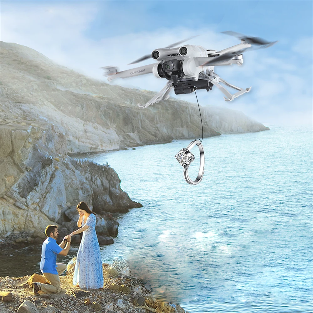 

For DJI Mini 3 Pro Airdrop Landing Gear Wedding Proposal Delivery Dispenser Thrower Rescue Device Holder Air Dropper Accessorie