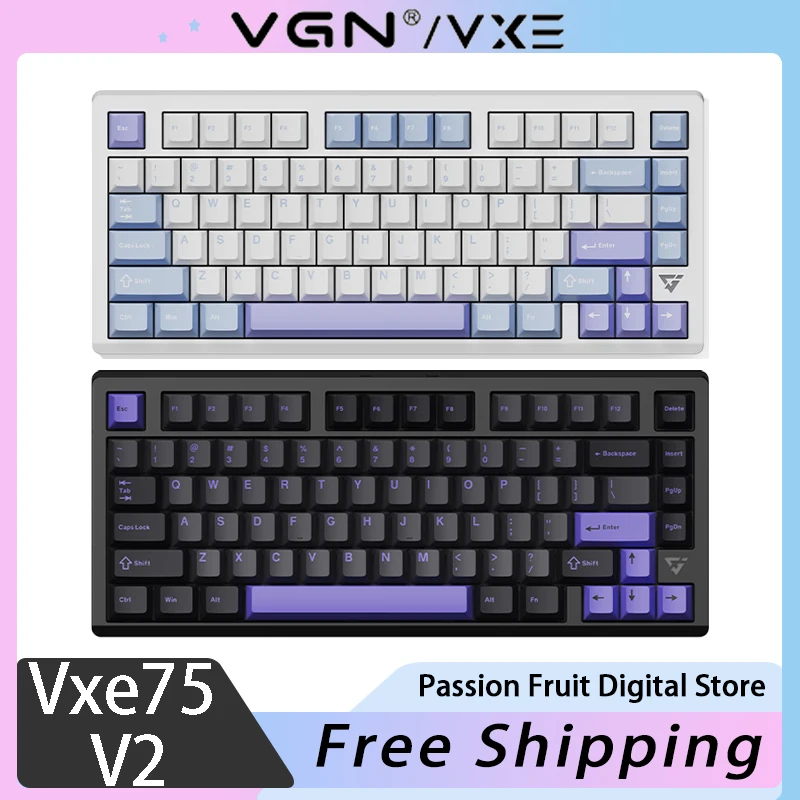 Новая Механическая клавиатура Vgn Vxe75 V2 алюминиевая смарт-клавиатура с низкой