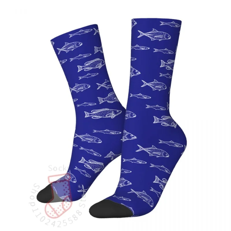 

Winter Warm Colorful Women Men Fish Sea Animal Socks Sweat Absoing Soccer Socks