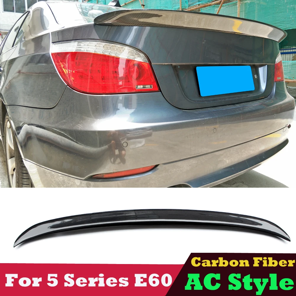 

Real Carbon Fiber AC Style Rear Bumper Spoiler Wing for BMW 5 Series E60 2004-2009 4 Door Sedan 520i 523i
